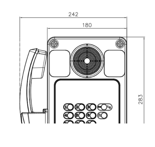 TLA412E1 Wasserdichtes Telefon mit Tastenfeld IP66