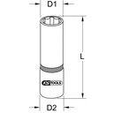 BRONZEplus Stecknuss 1/2" 19mm 6-kant lang