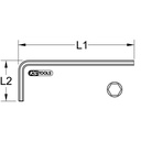 BRONZEplus Innensechskant-Winkelstiftschlüssel lang 10 mm