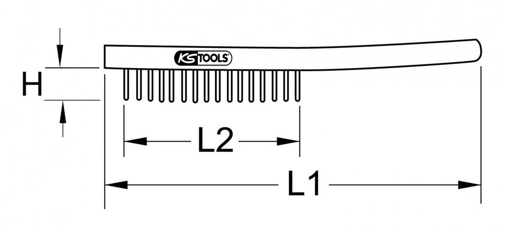 BRONZEplus Zündkerzenbürste, Runddraht glatt, 145 mm