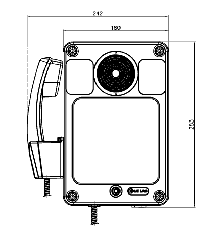 TLC412E1 Waterproof wall telephone without keypad