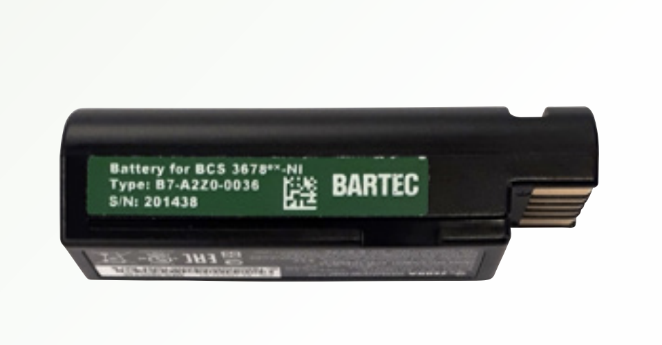 Rechargeable battery approved in combination with hand-held scanner BCS 3678ex NI