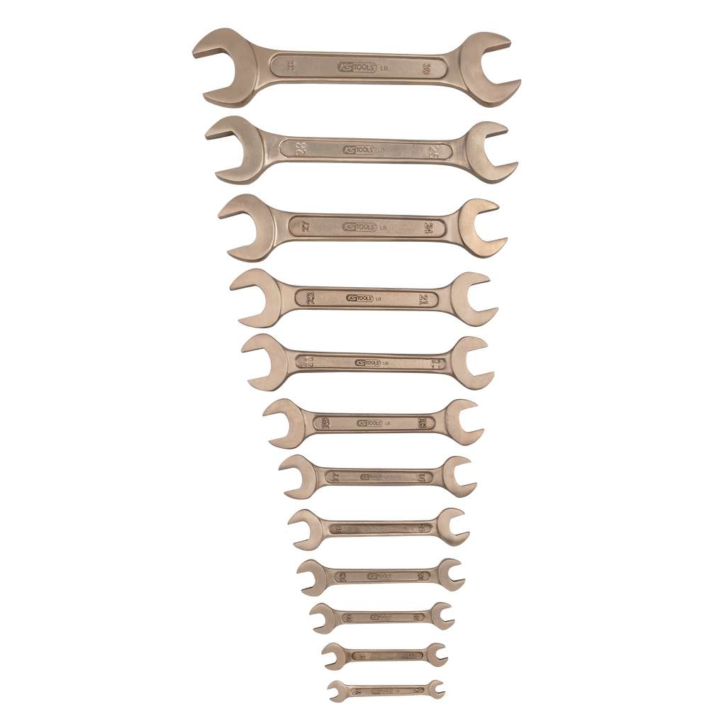 BRONZEplus double open-end wrench set 12 pcs.