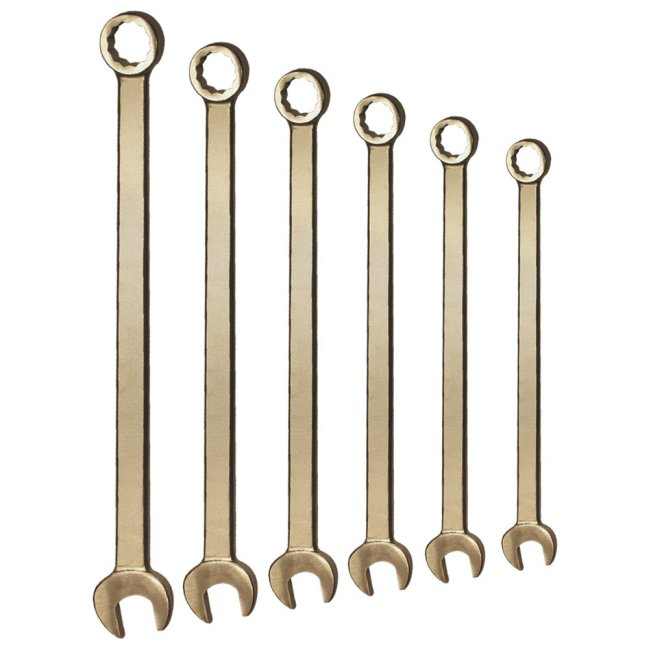 Combination wrench set (extra long), 6 pieces, 10-22 mm