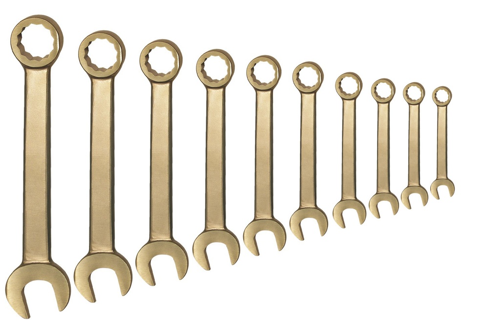 Combination wrench set extra long, 10-piece