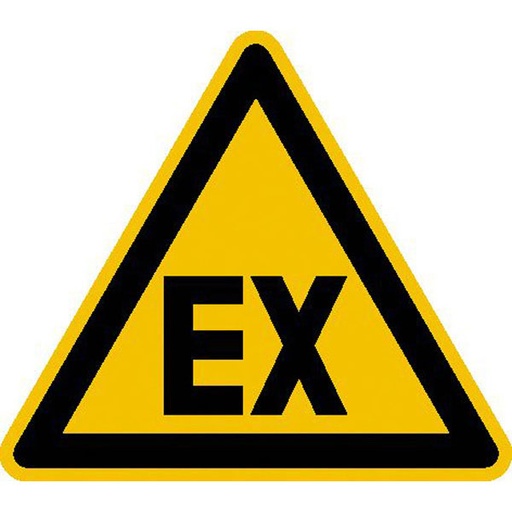 Warning sign: Warning of explosive atmosphere