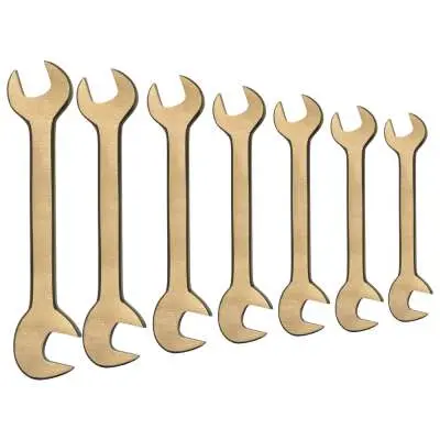 [0017200S] Jeu de clés à fourche double anti-étincelles, petit modèle, 10 pièces, 5-13 mm