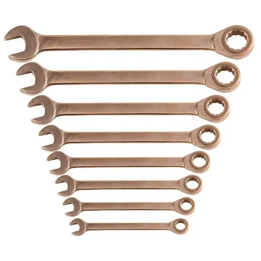 [0131000C] Combination ratchet wrench set, 8 pieces, 8-19mm